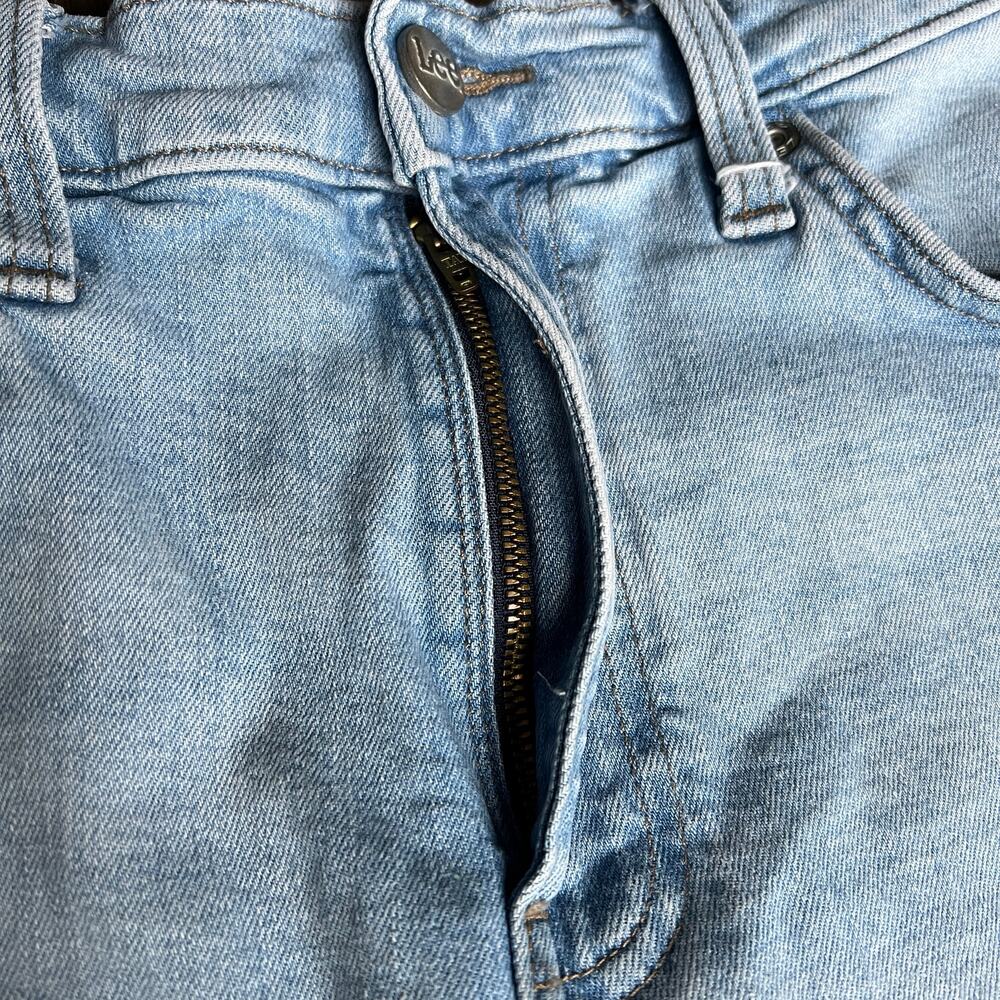 LEE Womens High Rise Classic Straight Fit Light Wash Blue‎ Denim Jeans Size 25 - Picture 4 of 11